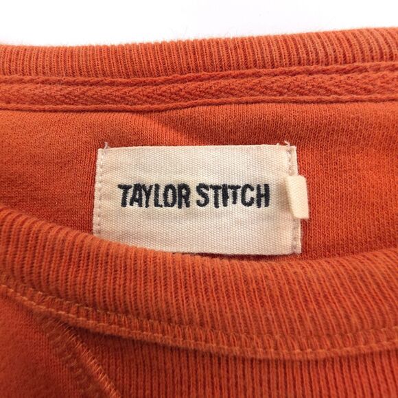 NEW Taylor Stitch Fillmore Crewneck Rust Sweatshirt Minimal Casual Athleisure - Picture 7 of 9